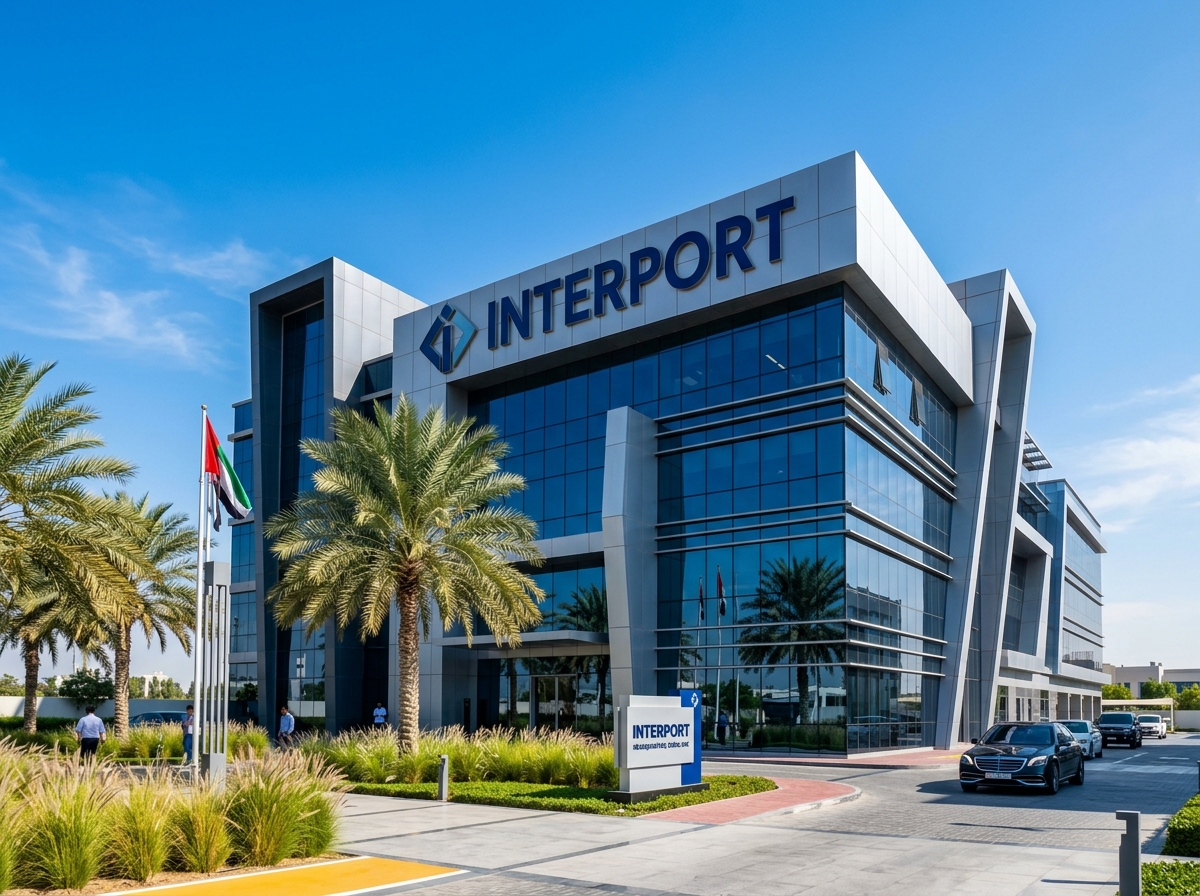 Interport corporate headquarters building in Dubai